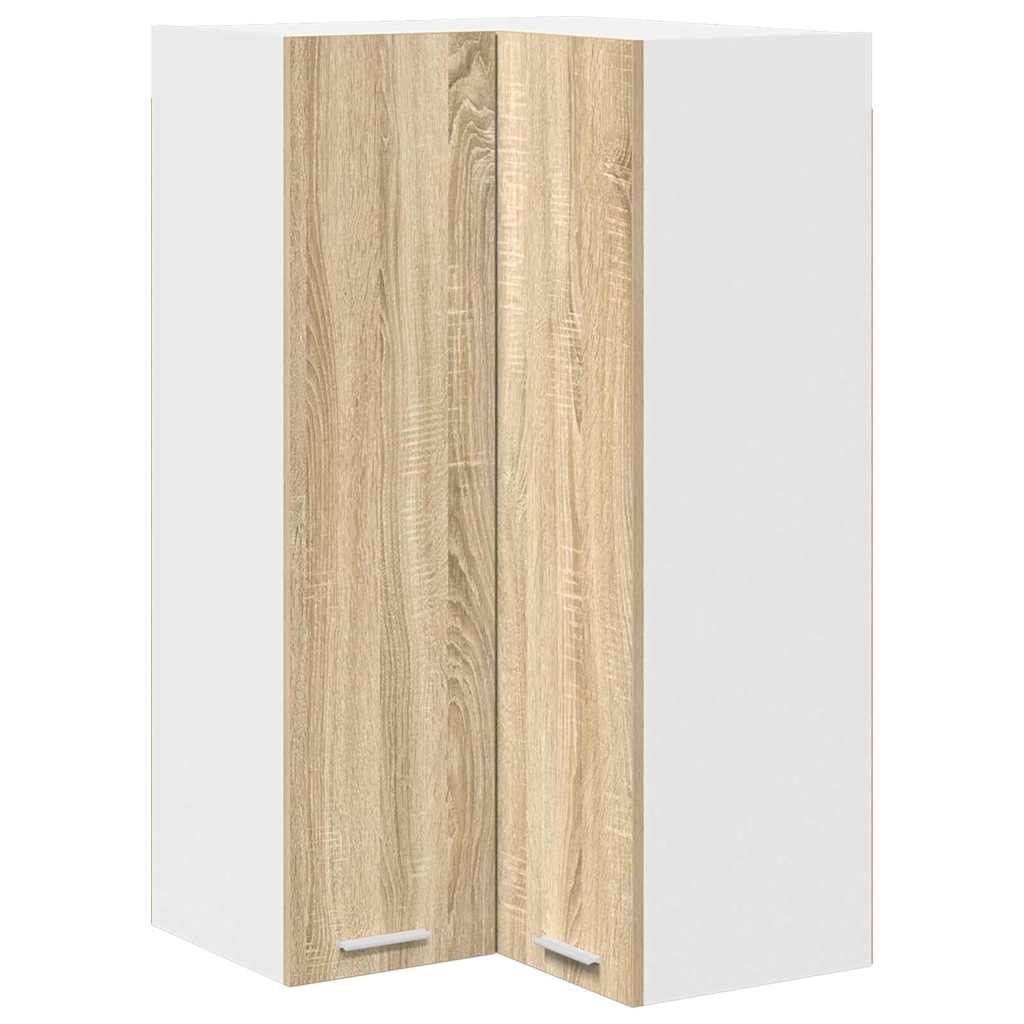 Dulap suspendat Riga Stejar Sonoma si Alb 57 x 57 x 100 cm