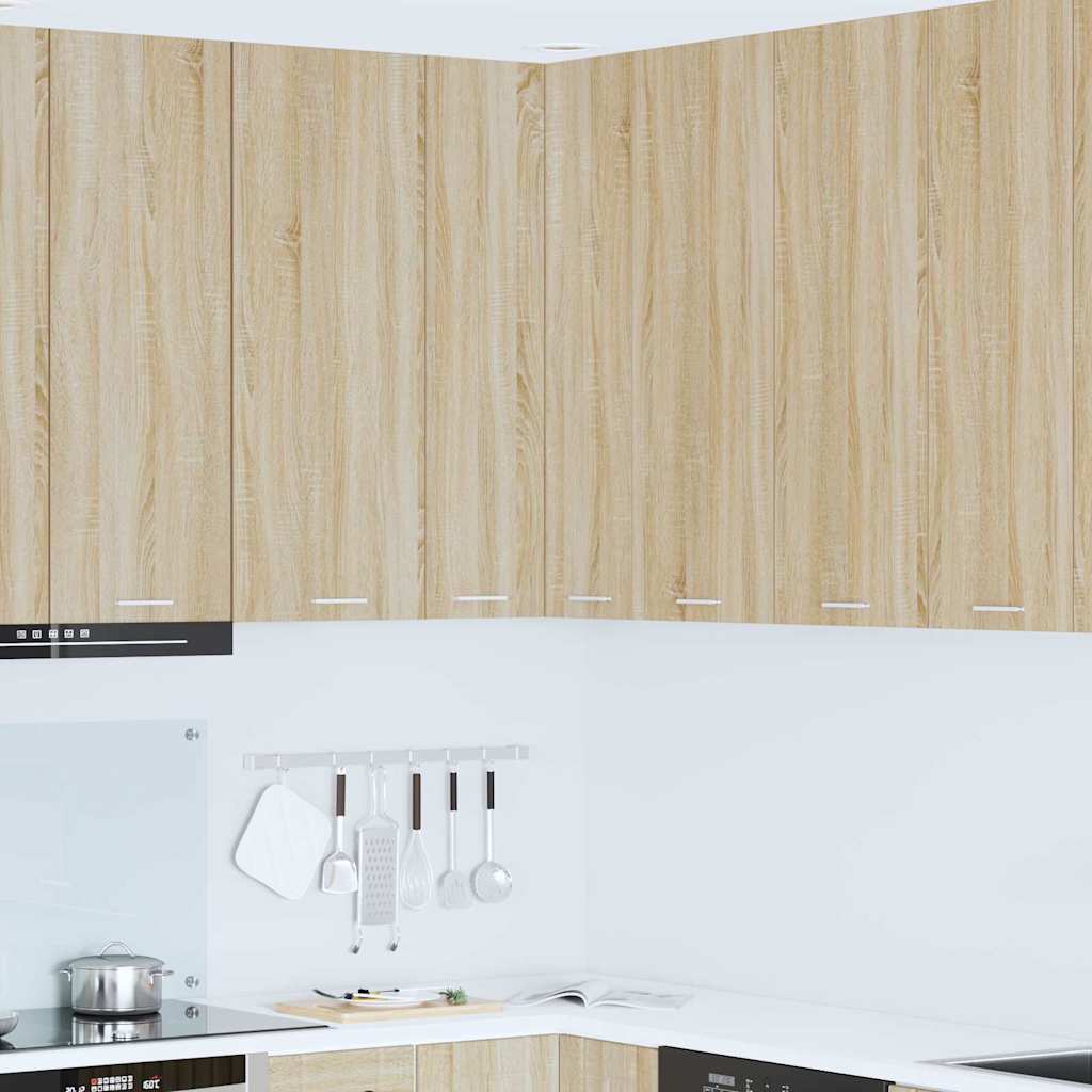 Dulap suspendat Riga Stejar Sonoma si Alb 57 x 57 x 100 cm — imaginea 2