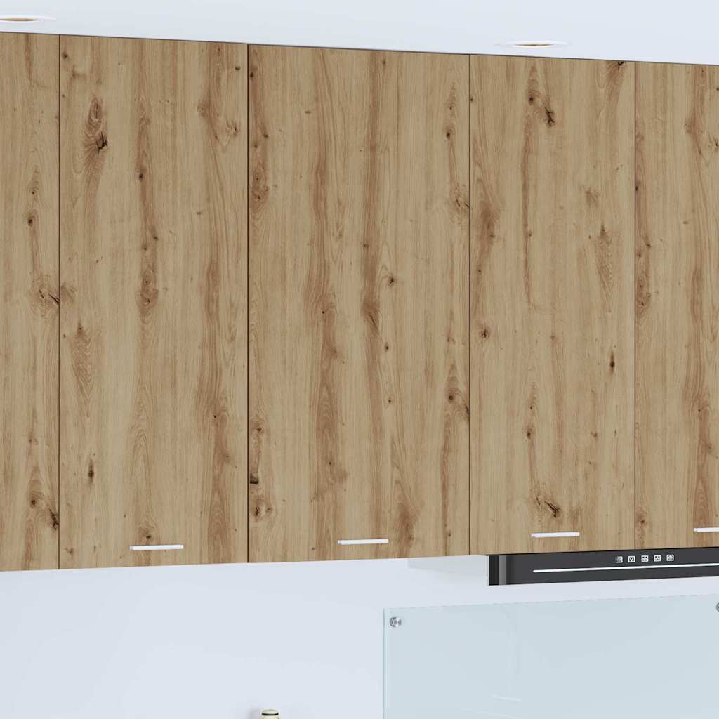 Dulap suspendat Riga Stejar Artisan si Alb 50 x 31 x 100 cm — imaginea 2