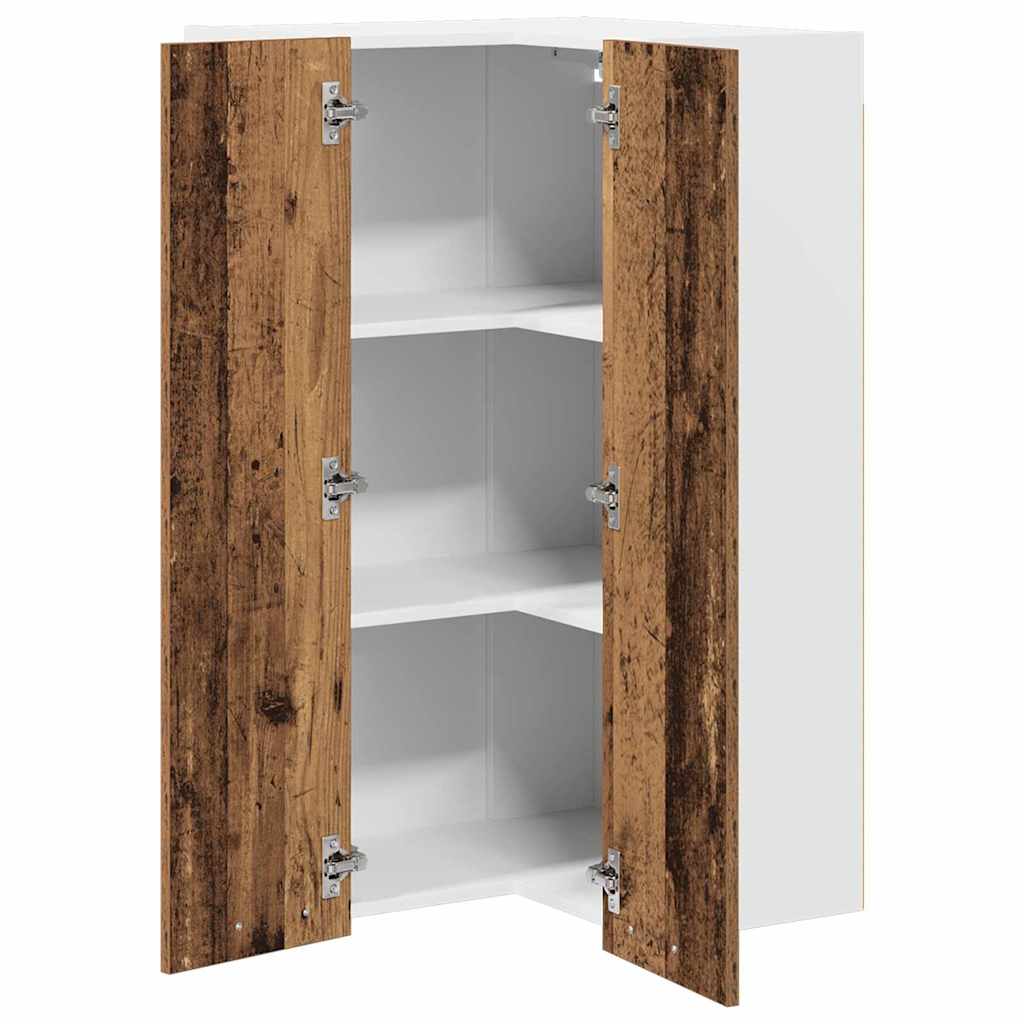 Dulap suspendat cu raft Riga Lemn vechi si Alb 57 x 57 x 100 cm — imaginea 6