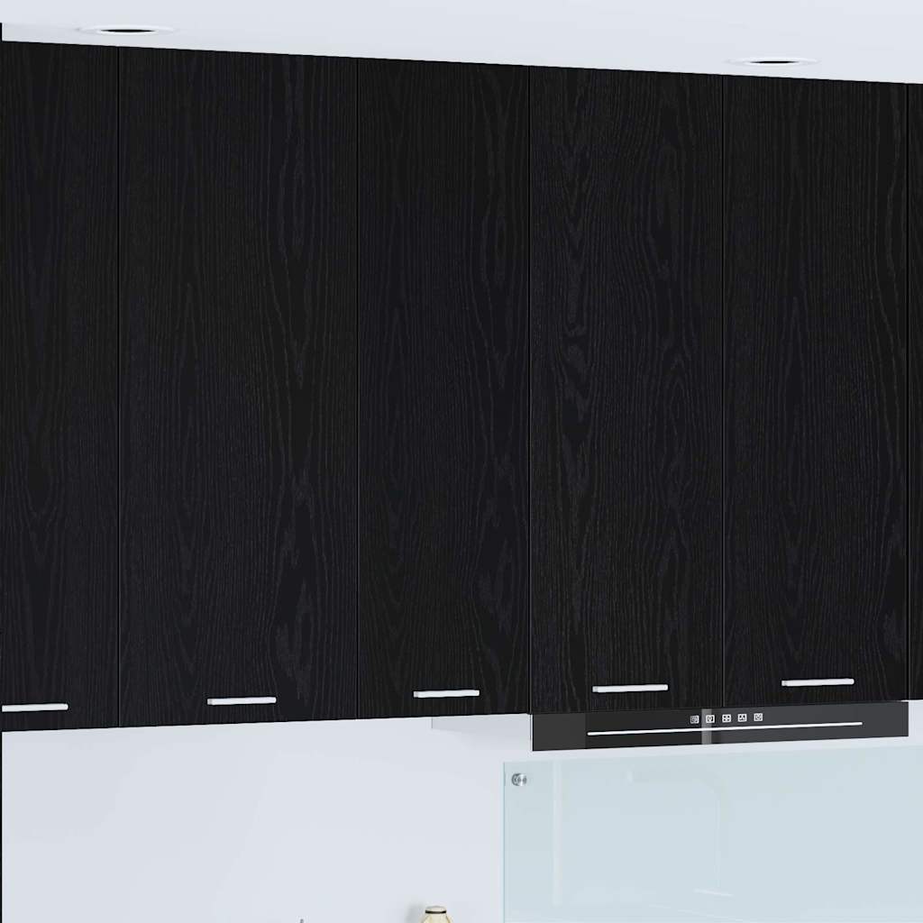 Dulap suspendat cu raft Riga Stejar Negru 30 x 31 x 100 cm — imaginea 2