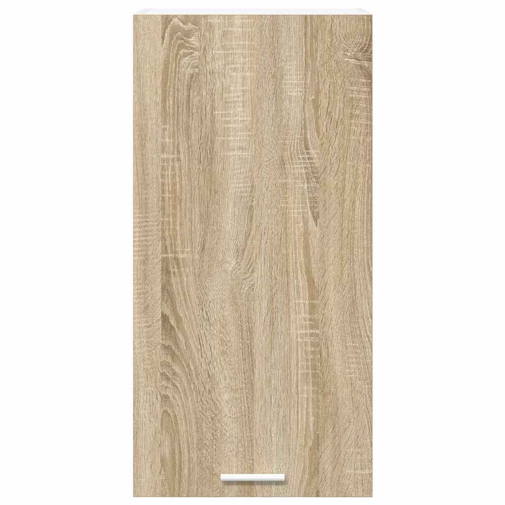 Dulap suspendat Riga Stejar Sonoma si Alb 40 x 31 x 80 cm — imaginea 7