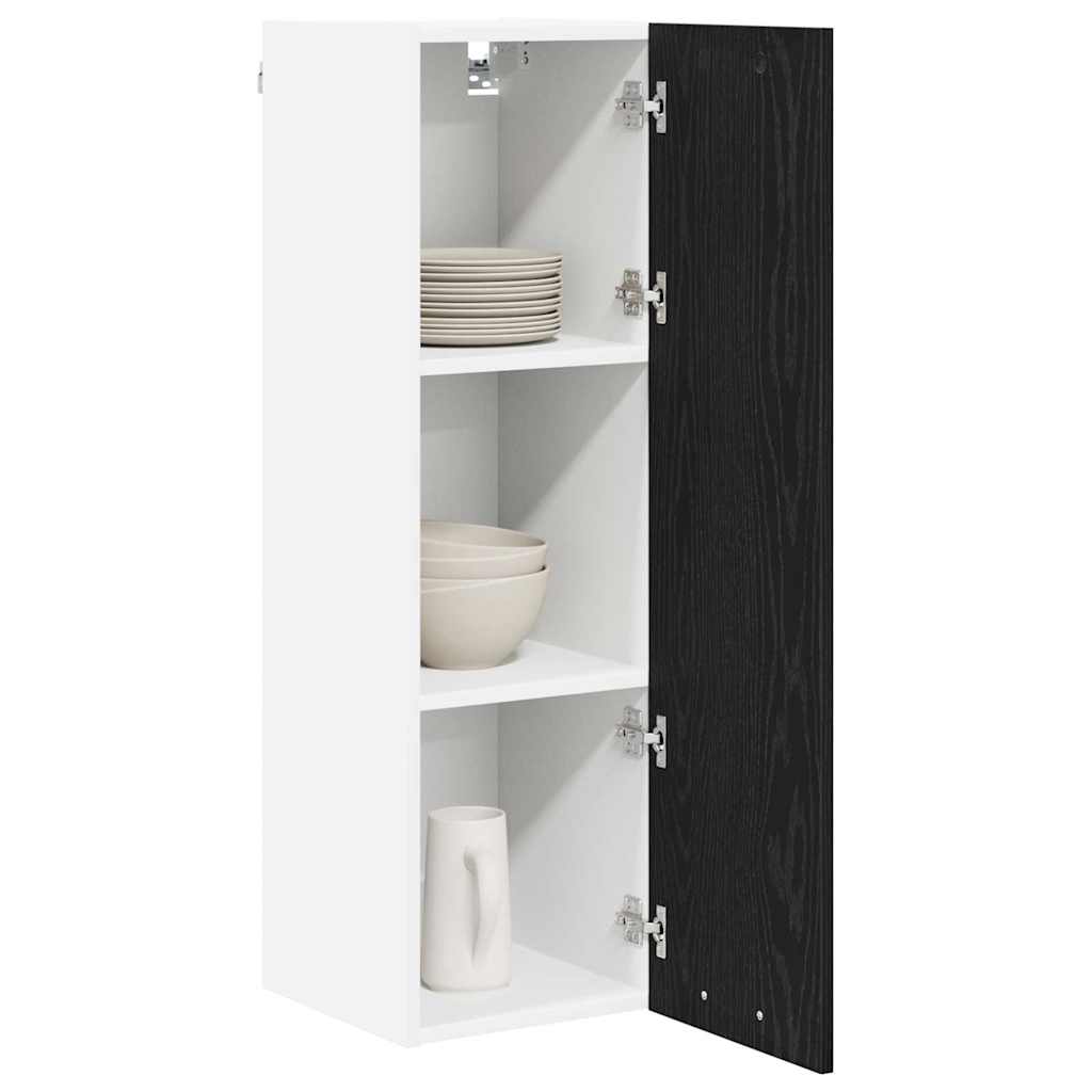 Dulap suspendat cu raft Riga Stejar Negru 30 x 31 x 100 cm — imaginea 4