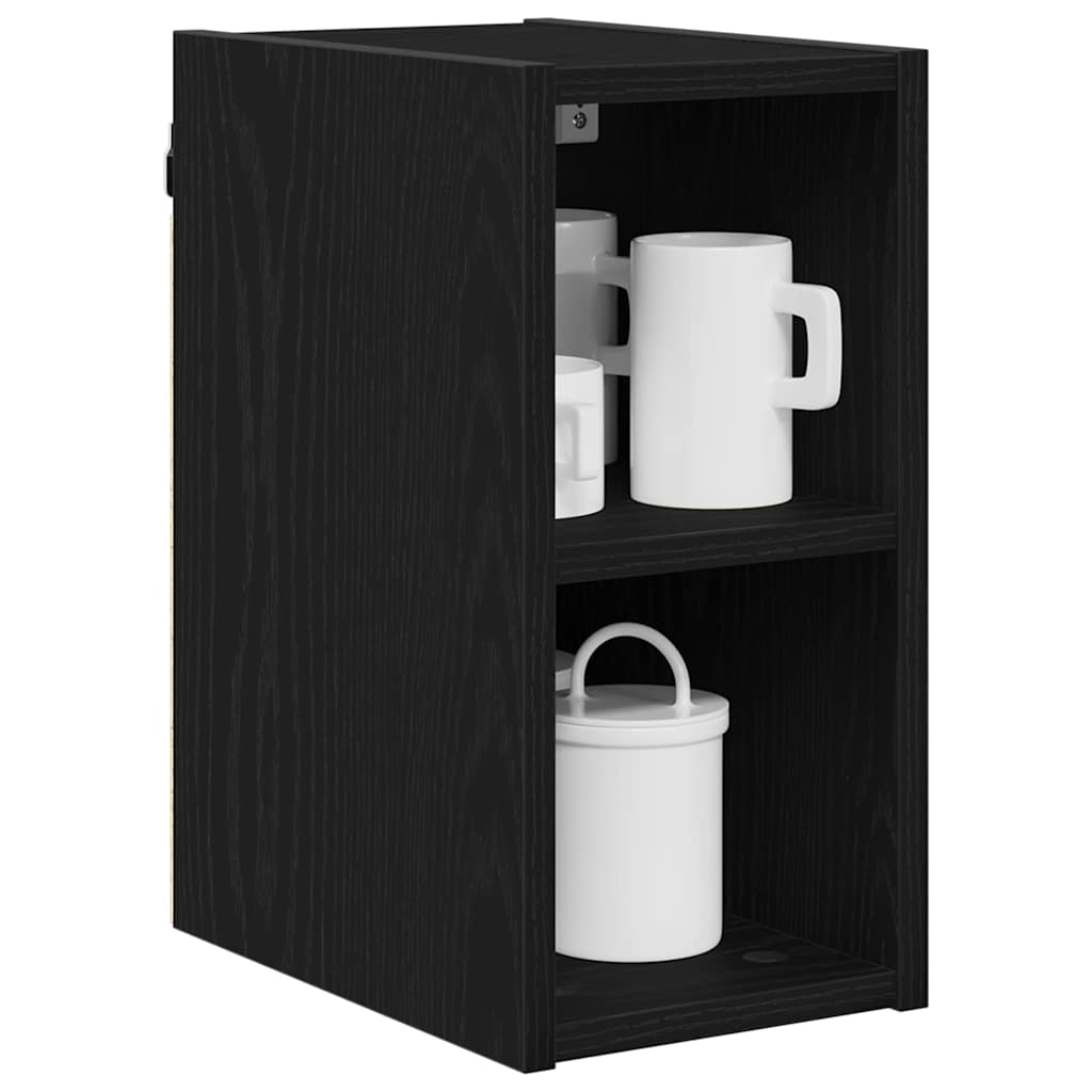 Dulap suspendat cu raft Riga Stejar Negru 20 x 29,5 x 40 cm — imaginea 4