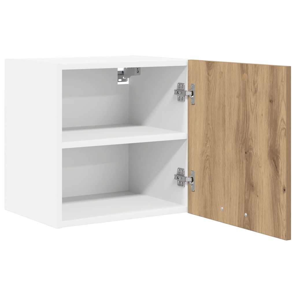 Dulap suspendat Riga Stejar Artisan si Alb 40 x 31 x 40 cm — imaginea 6