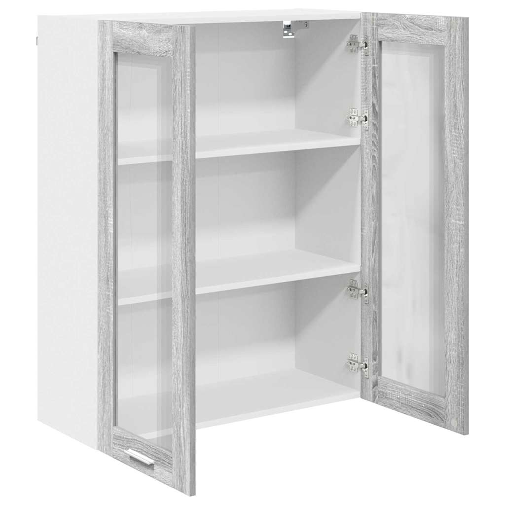 Dulap suspendat Riga Gri Sonoma 80 x 31 x 100 cm Lemn compozit — imaginea 6
