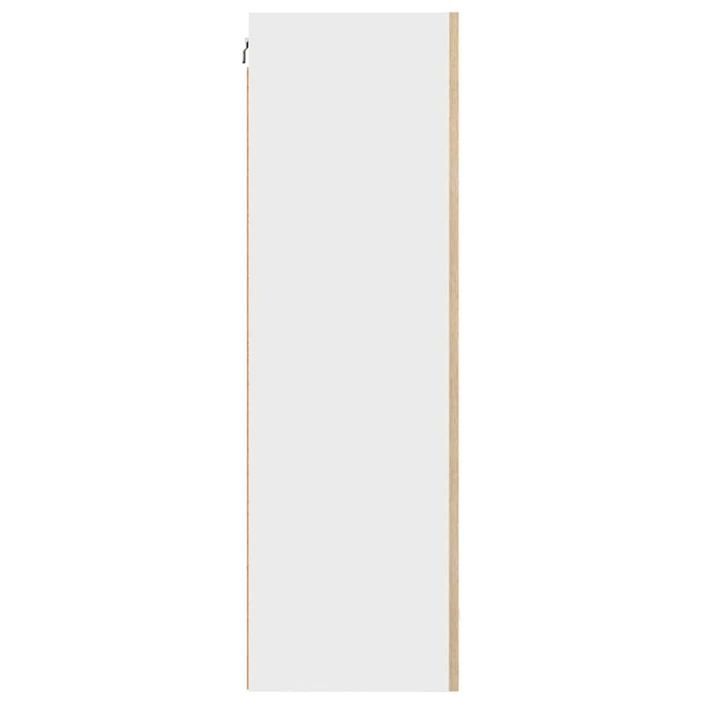 Dulap suspendat Riga Stejar Artisan si Alb 50 x 31 x 100 cm — imaginea 8