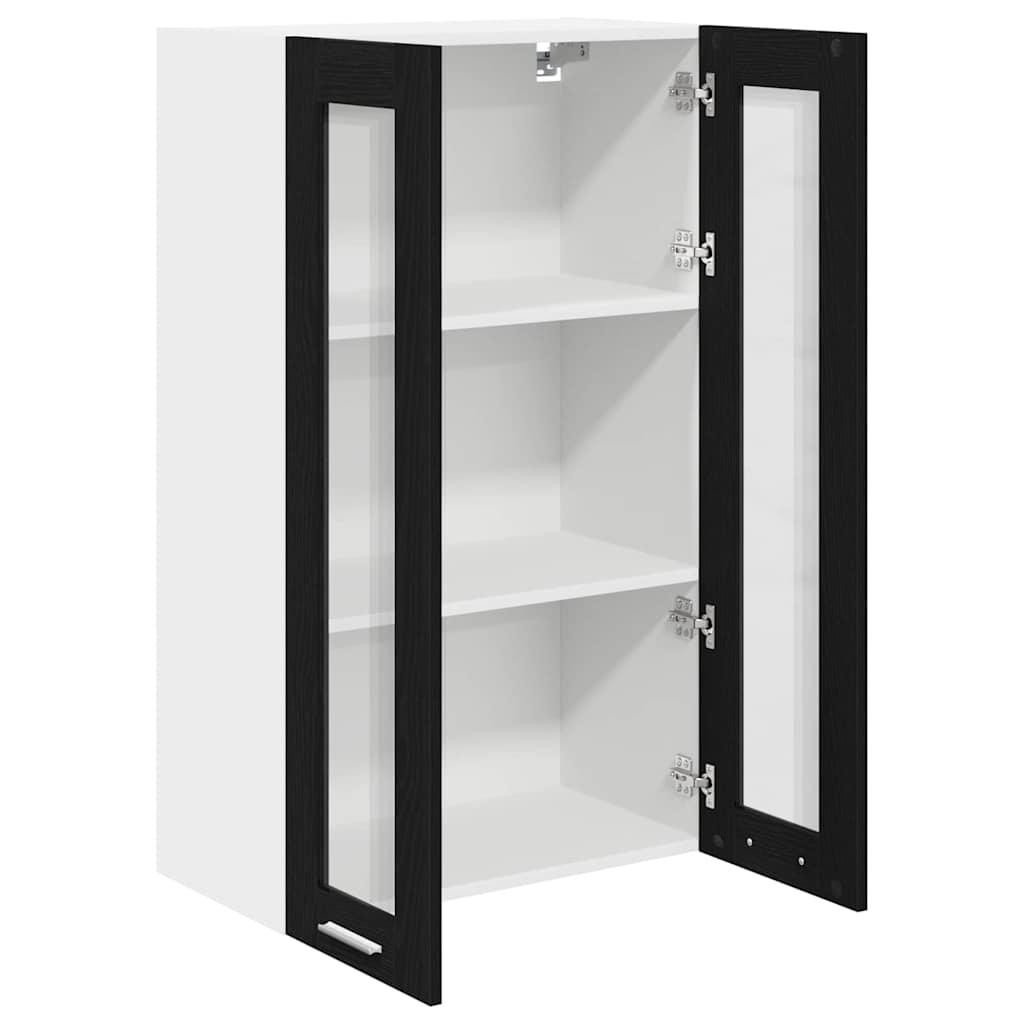 Dulap suspendat cu raft Riga Stejar Negru 60 x 31 x 100 cm — imaginea 6