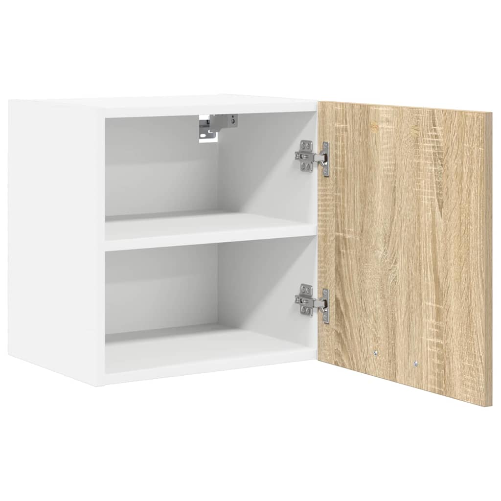 Dulap suspendat Riga 2 pcs Stejar Sonoma si Alb 40 x 31 x 40 cm — imaginea 7