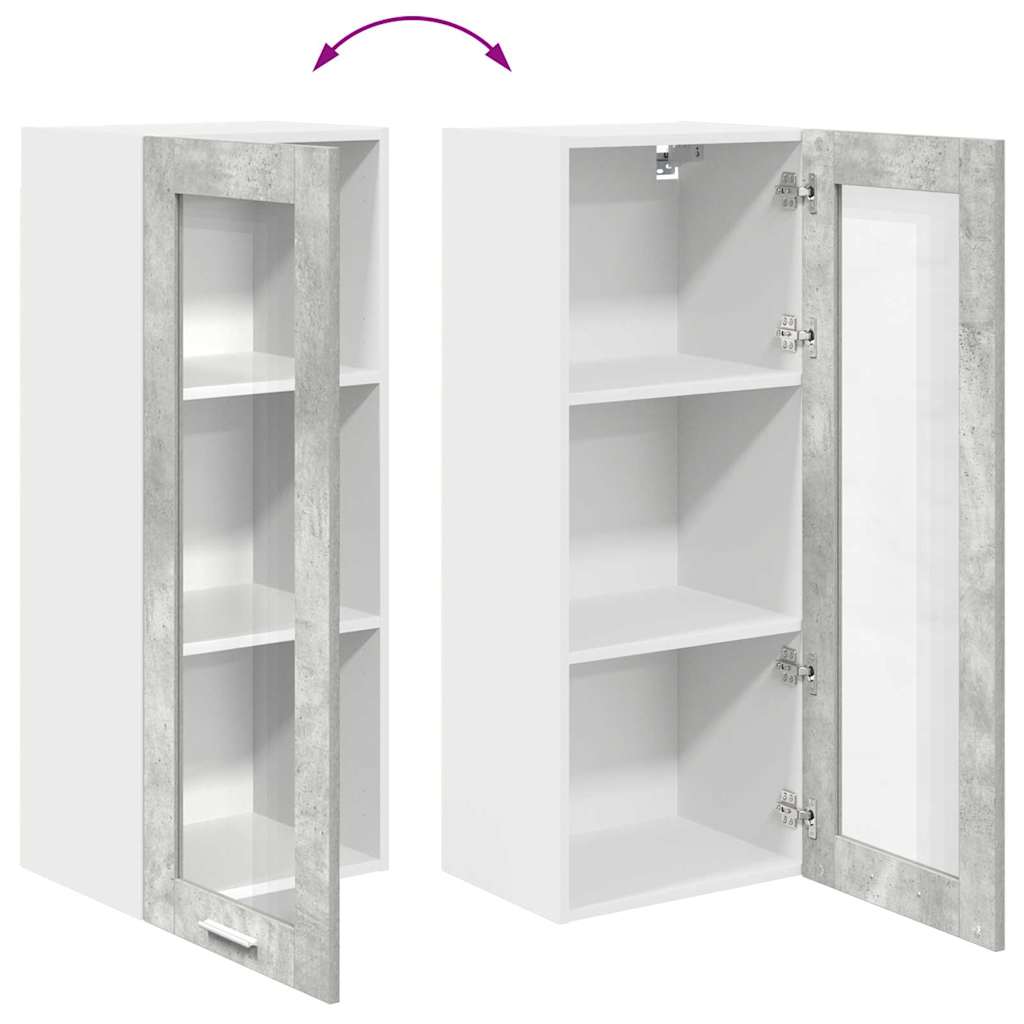 Dulap suspendat cu raft Riga Gri din beton 40 x 31 x 100 cm — imaginea 12