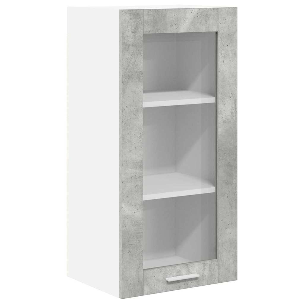 Dulap suspendat cu usa Riga 2 pcs Gri din beton 40 x 31 x 80 cm — imaginea 7