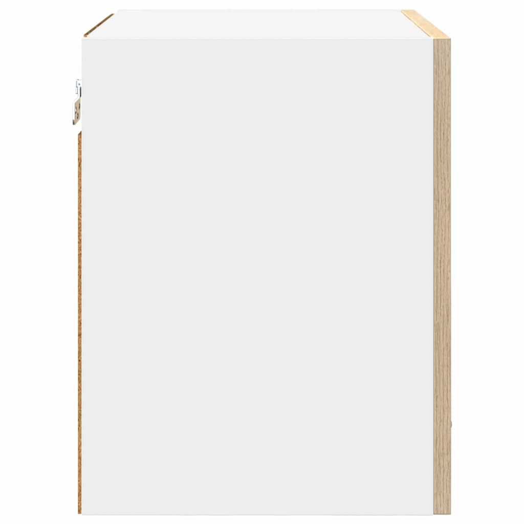Dulap suspendat Riga 2 pcs Stejar Sonoma si Alb 40 x 31 x 40 cm — imaginea 9
