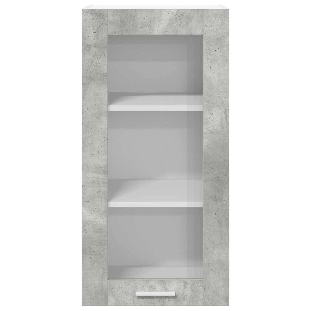 Dulap suspendat cu usa Riga 2 pcs Gri din beton 40 x 31 x 80 cm — imaginea 8