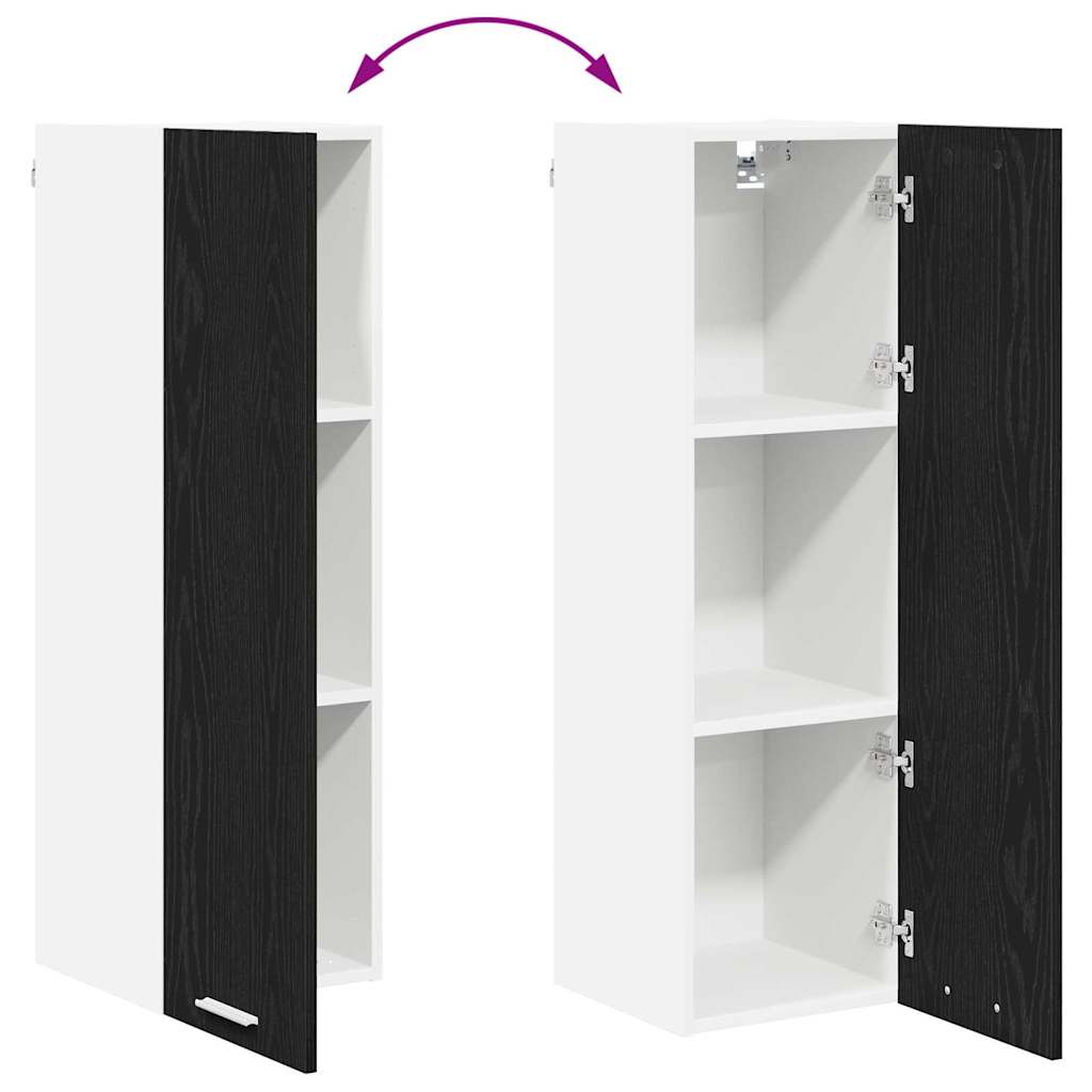 Dulap suspendat cu raft Riga Stejar Negru 30 x 31 x 100 cm — imaginea 12