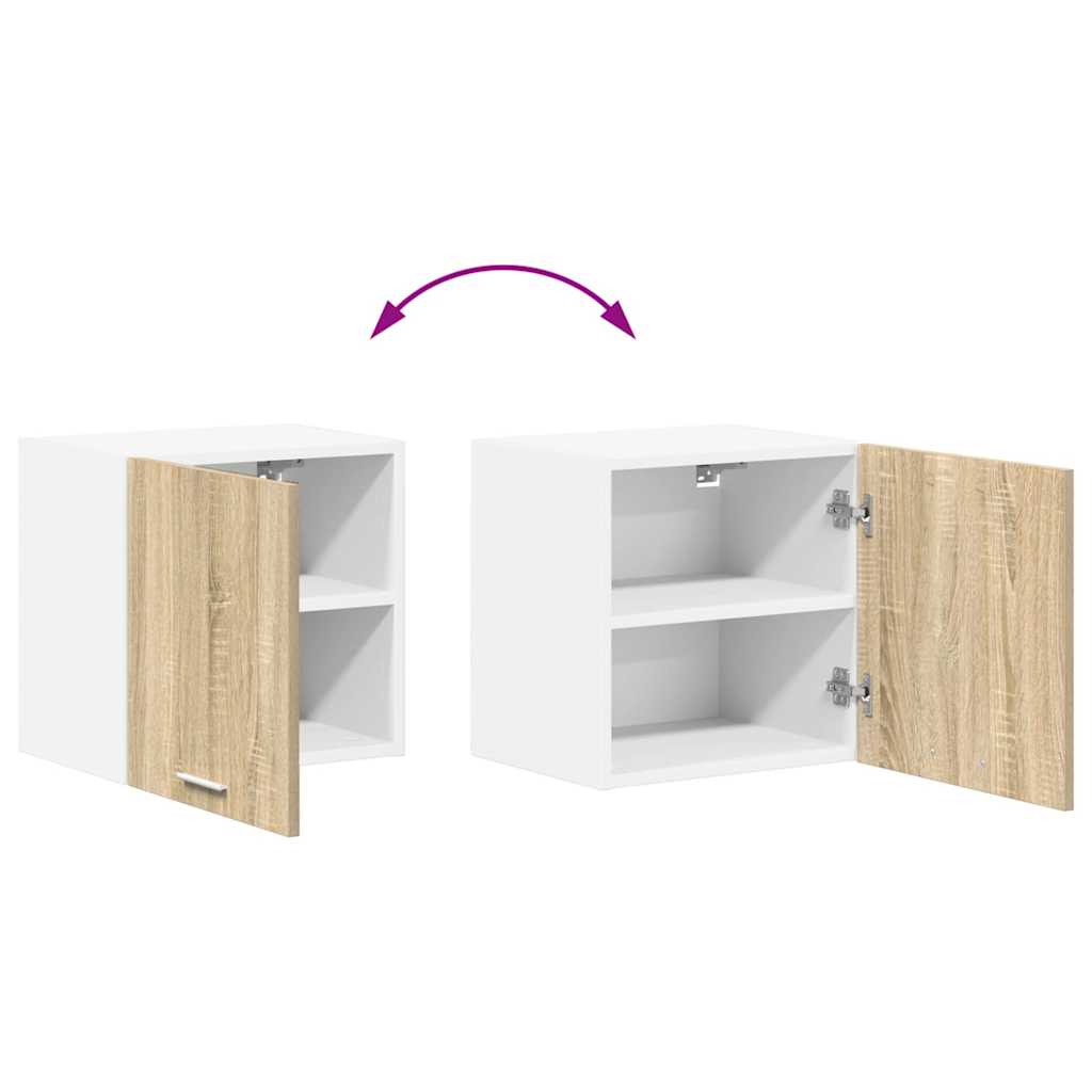 Dulap suspendat Riga 2 pcs Stejar Sonoma si Alb 40 x 31 x 40 cm — imaginea 13
