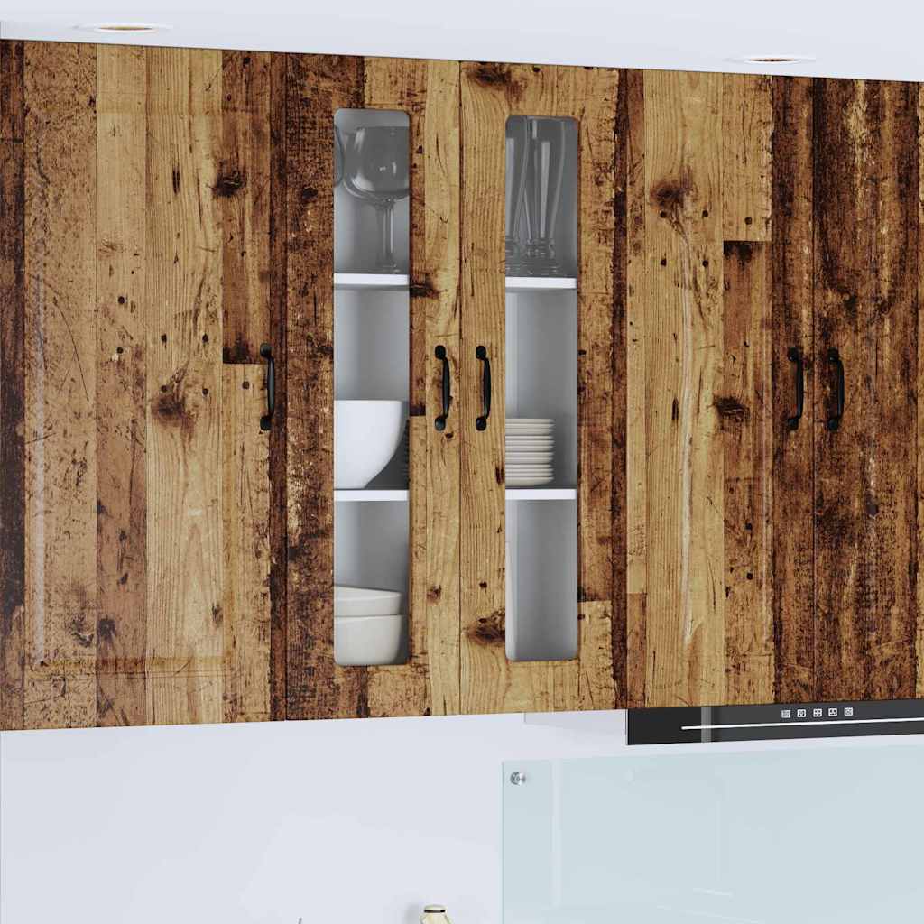 Dulap suspendat de bucatarie cu usa Lemn Vechi 60 x 31 x 100 cm — imaginea 2