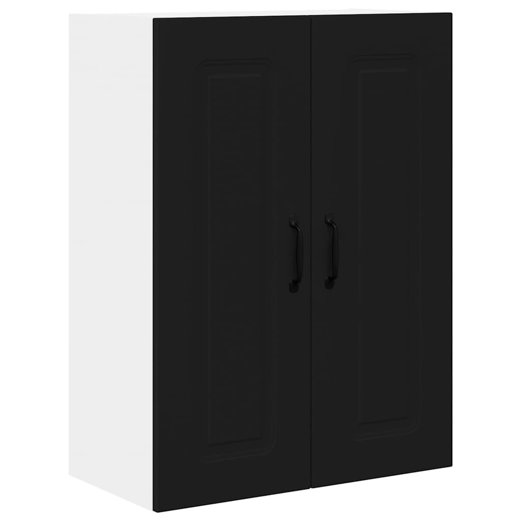 Dulap suspendat de bucatarie cu raft Negru 60 x 31 x 80 cm