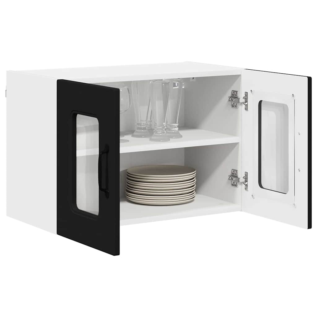 Dulap suspendat de bucatarie cu raft Negru 60 x 31 x 40 cm — imaginea 4