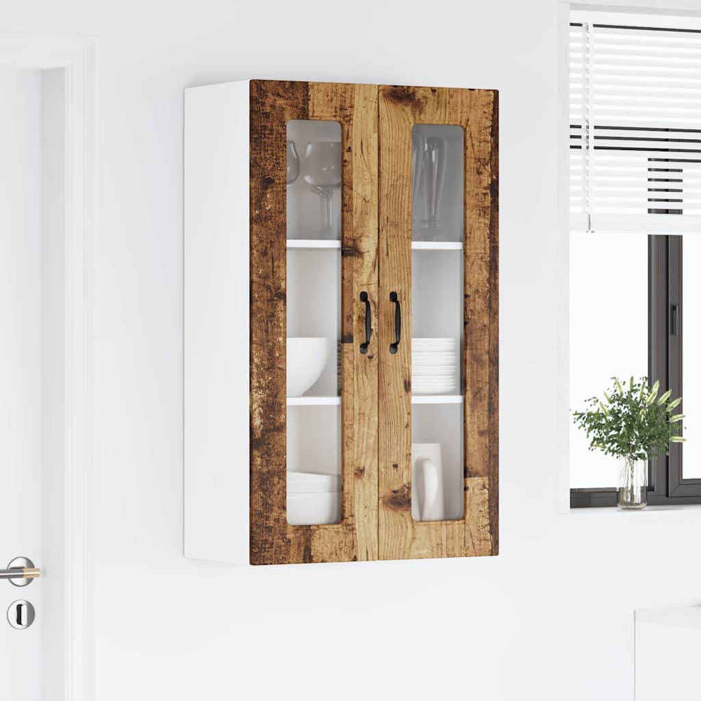 Dulap suspendat de bucatarie cu usa Lemn Vechi 60 x 31 x 100 cm — imaginea 5