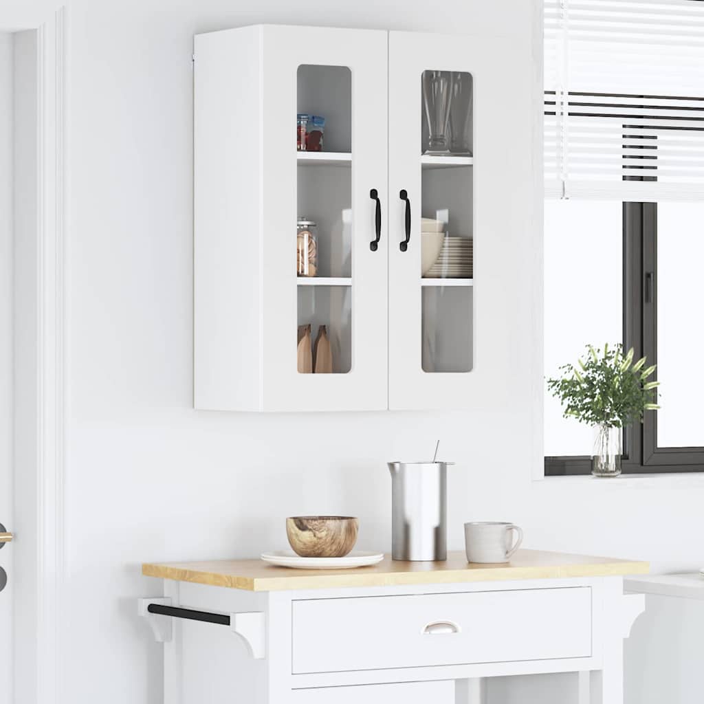 Dulap suspendat de bucatarie cu raft Alb lucios 60 x 31 x 80 cm — imaginea 5