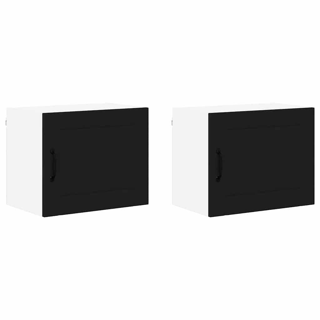 Dulap suspendat de bucatarie 2 pcs Negru 50 x 31 x 40 cm