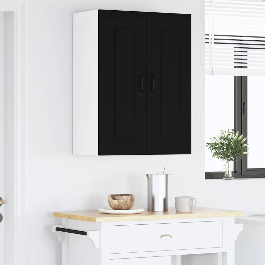 Dulap suspendat de bucatarie cu raft Negru 60 x 31 x 80 cm — imaginea 5