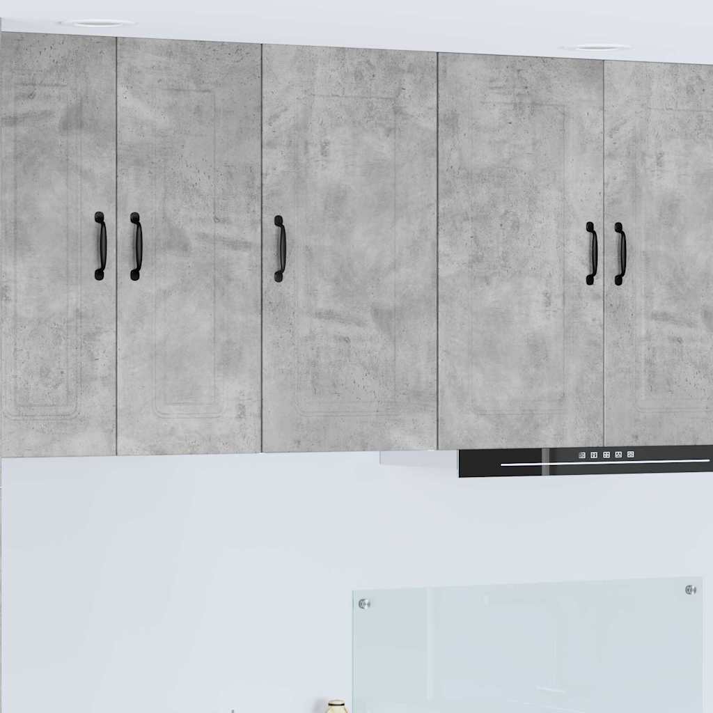 Dulap suspendat de bucatarie Gri din beton 40 x 31 x 80 cm — imaginea 2