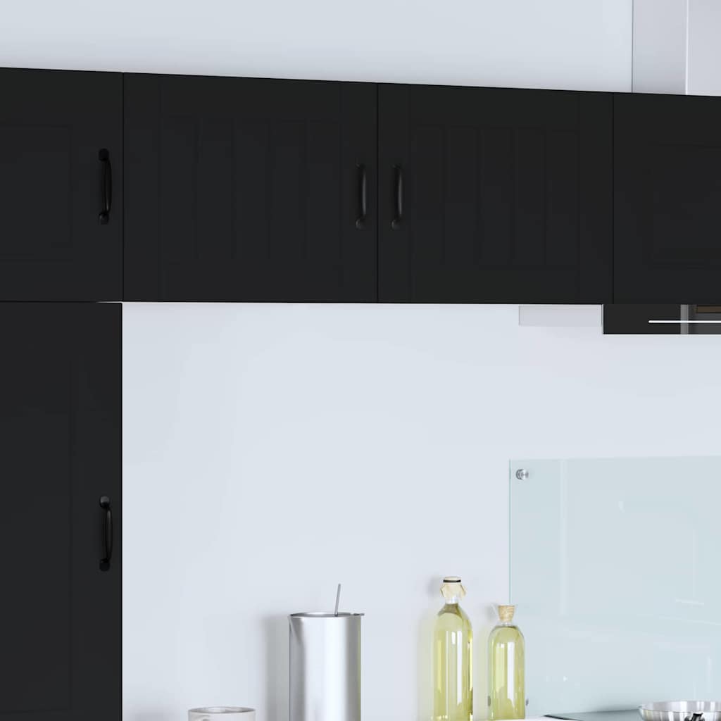 Dulap suspendat de bucatarie 2 pcs Negru 50 x 31 x 40 cm — imaginea 2