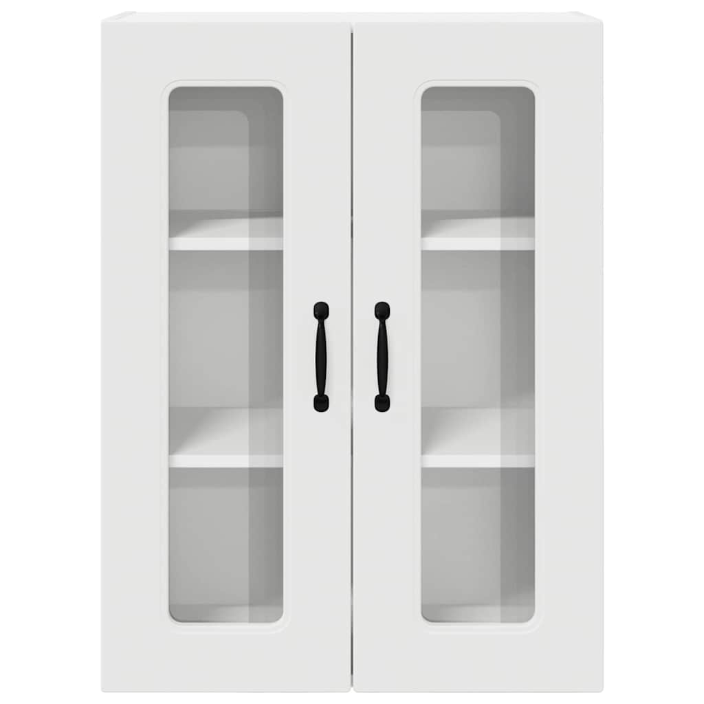 Dulap suspendat de bucatarie cu raft Alb lucios 60 x 31 x 80 cm — imaginea 7