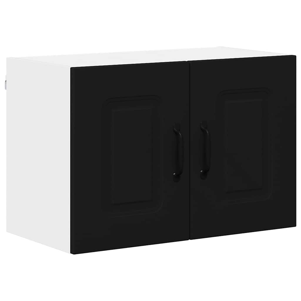 Dulap suspendat de bucatarie cu usa 2 pcs Negru 60 x 31 x 40 cm — imaginea 6