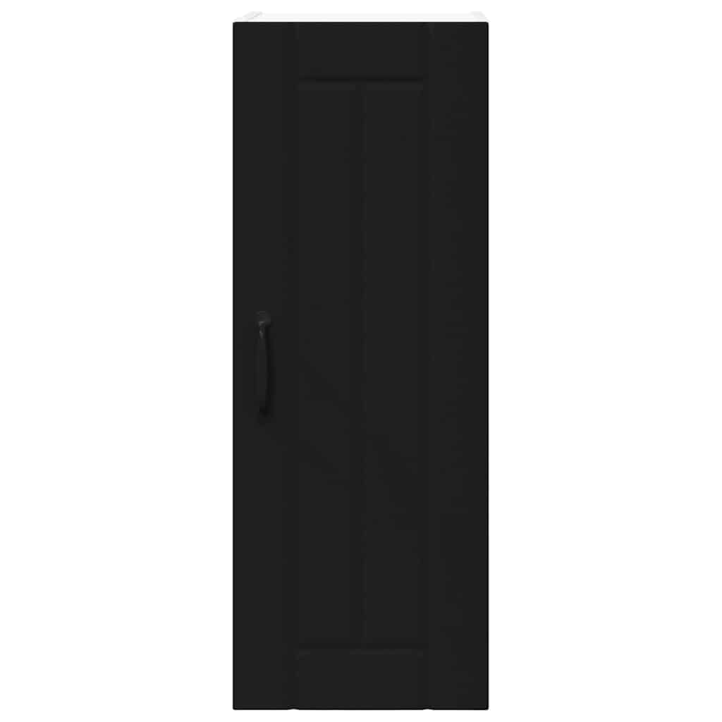 Dulap suspendat de bucatarie cu raft Negru 30 x 31 x 80 cm — imaginea 7