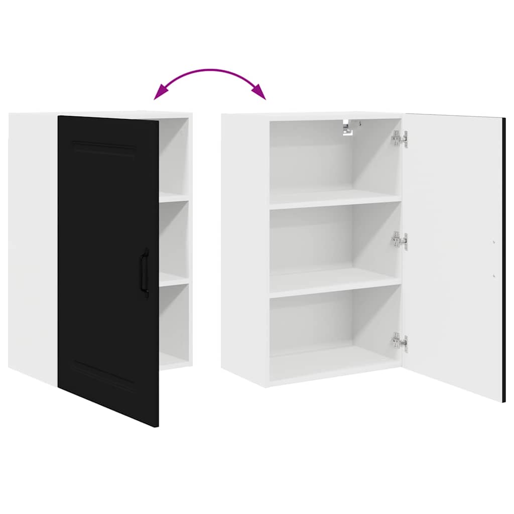 Dulap suspendat de bucatarie cu raft Negru 50 x 31 x 80 cm — imaginea 12