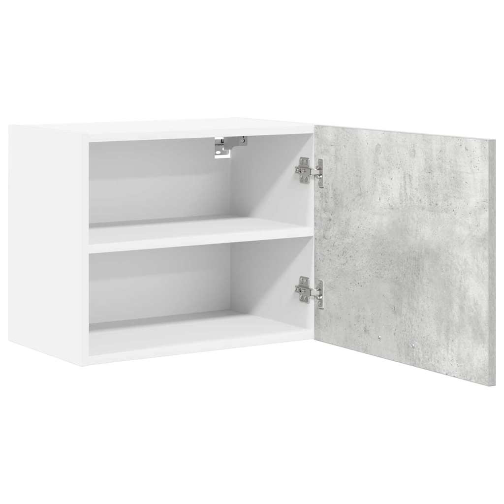 Dulap suspendat Riga 2 pcs Gri beton si Alb 50 x 31 x 40 cm — imaginea 7