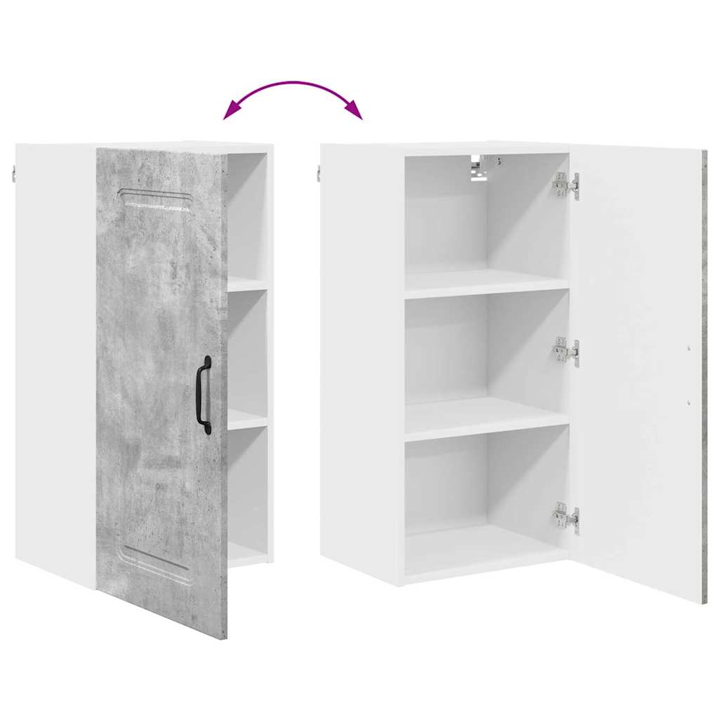 Dulap suspendat de bucatarie Gri din beton 40 x 31 x 80 cm — imaginea 12