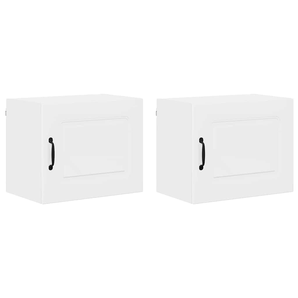 Dulap suspendat de bucatarie 2 pcs Alb lucios 50 x 31 x 40 cm