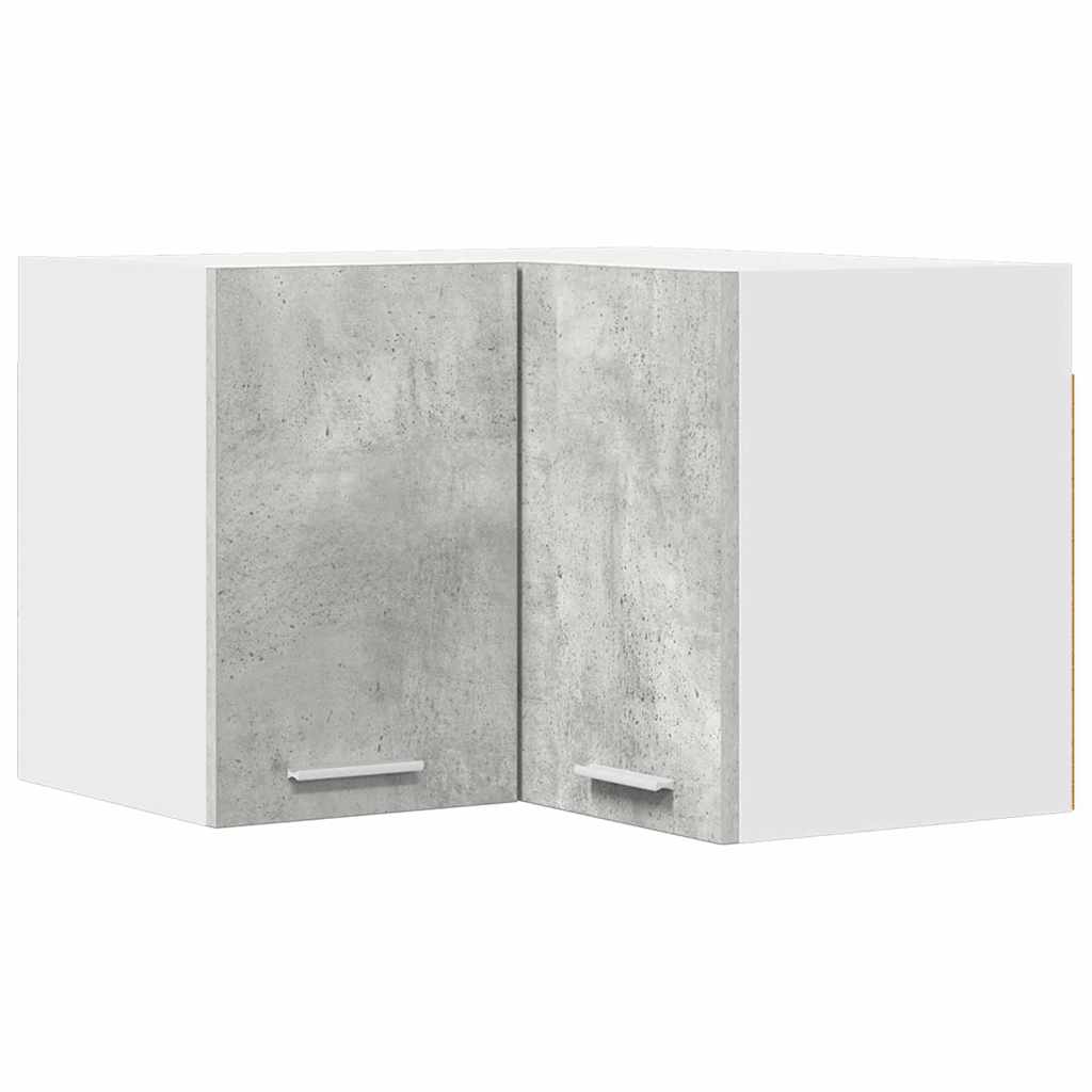 Dulap suspendat cu raft Riga Gri beton si Alb 57 x 57 x 40 cm