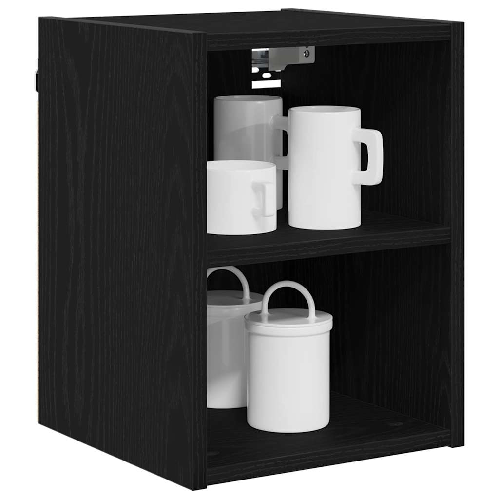 Dulap suspendat cu raft Riga Stejar Negru 30 x 29,5 x 40 cm — imaginea 4