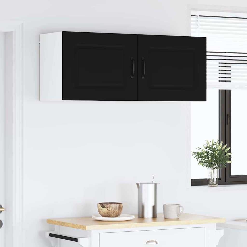 Dulap suspendat de bucatarie cu raft Negru 50 x 31 x 40 cm — imaginea 5