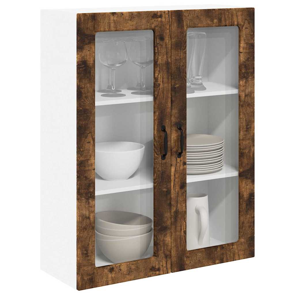 Dulap suspendat de bucatarie Stejar fumuriu 80 x 31 x 100 cm — imaginea 4