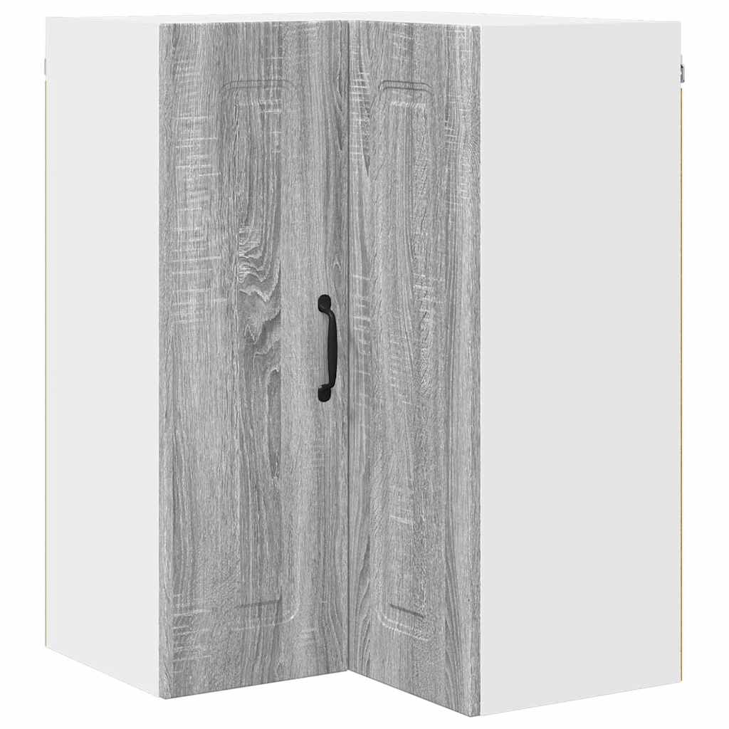 Dulap suspendat de bucatarie cu raft Gri Sonoma 57 x 57 x 80 cm