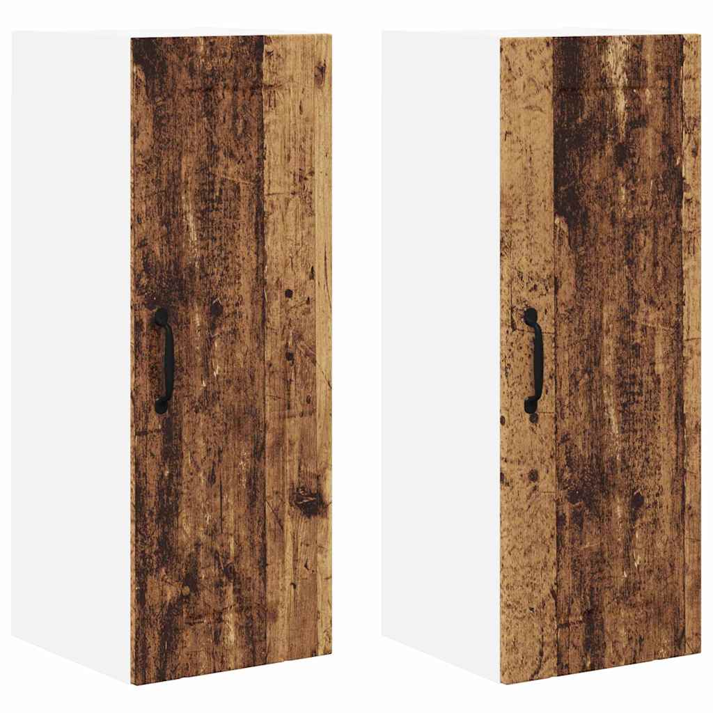 Dulap suspendat de bucatarie 2 pcs Lemn Vechi 30 x 31 x 80 cm