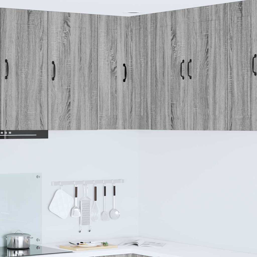 Dulap suspendat de bucatarie cu raft Gri Sonoma 57 x 57 x 80 cm — imaginea 2