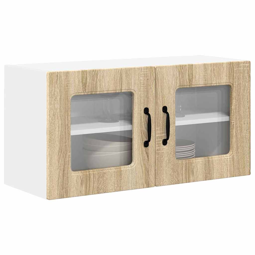Dulap suspendat de bucatarie Stejar Sonoma 80 x 31 x 40 cm — imaginea 4