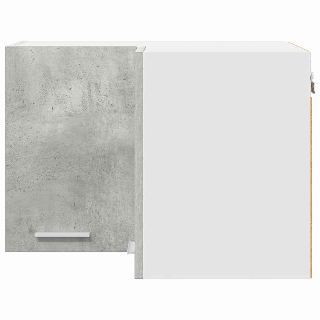 Dulap suspendat cu raft Riga Gri beton si Alb 57 x 57 x 40 cm — imaginea 7
