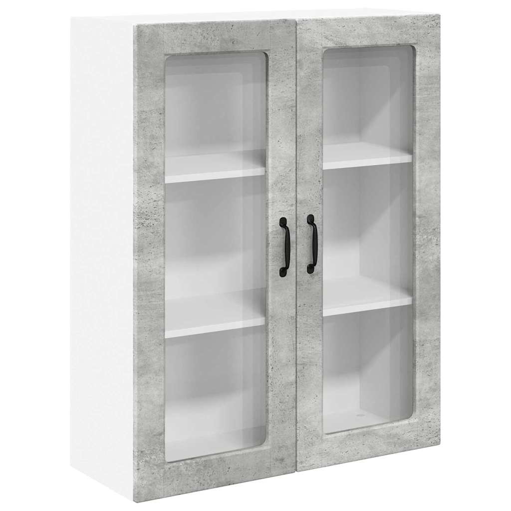 Dulap suspendat de bucatarie Gri din beton 80 x 31 x 100 cm