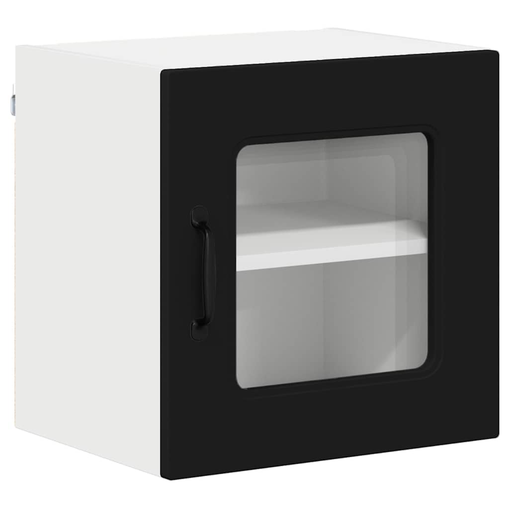 Dulap suspendat de bucatarie cu raft Negru 40 x 31 x 40 cm