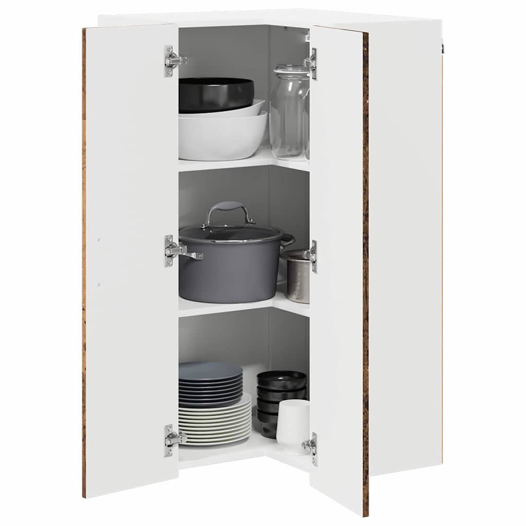 Dulap suspendat de bucatarie cu usa Lemn Vechi 57 x 57 x 100 cm — imaginea 4