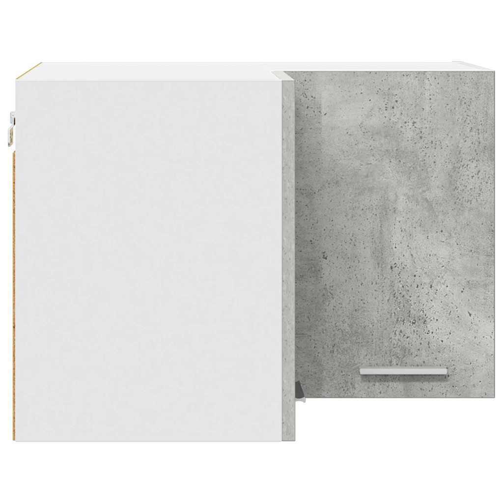 Dulap suspendat cu raft Riga Gri beton si Alb 57 x 57 x 40 cm — imaginea 8