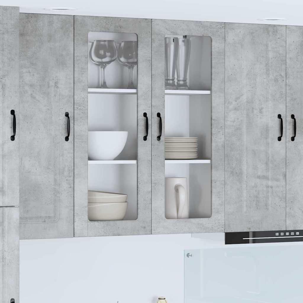 Dulap suspendat de bucatarie Gri din beton 80 x 31 x 100 cm — imaginea 2