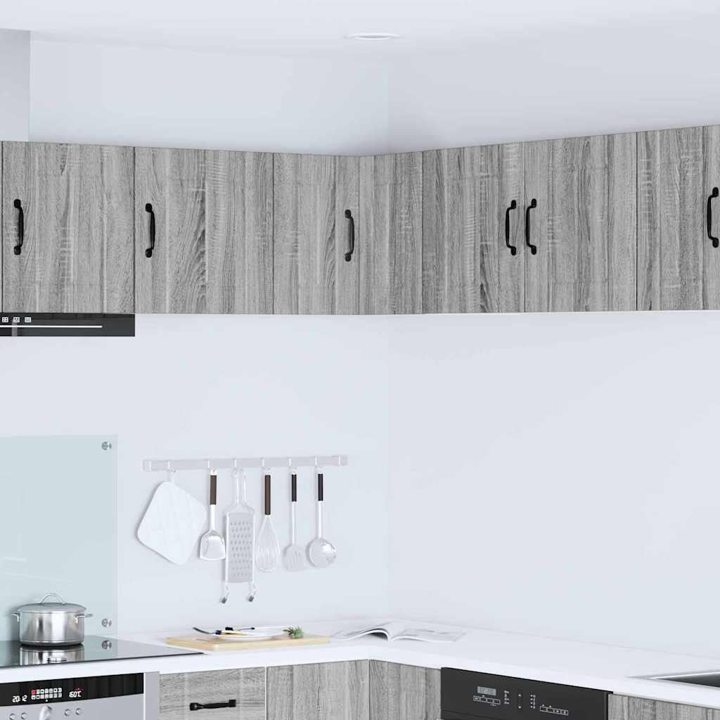 Dulap suspendat de bucatarie cu raft Gri Sonoma 57 x 57 x 40 cm — imaginea 2